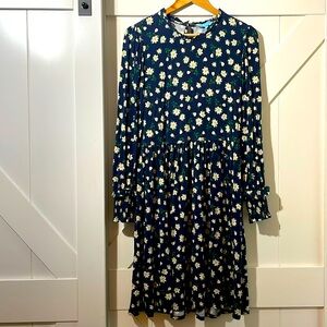 Draper James magnolia print soft knit midi dress